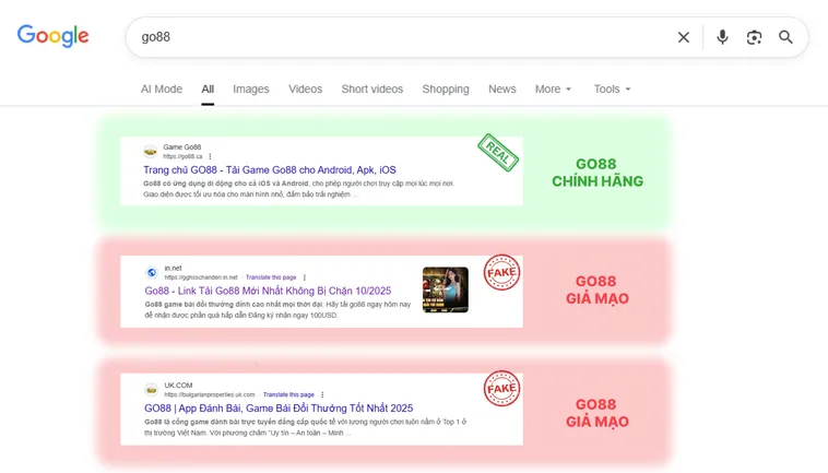 Đừng Nhầm Lẫn Nhà Cái Go88 Chính Thức Với Trang Giả Mạo 1 Đừng Nhầm Lẫn Nhà Cái Go88 Chính Thức Với Trang Giả Mạo
